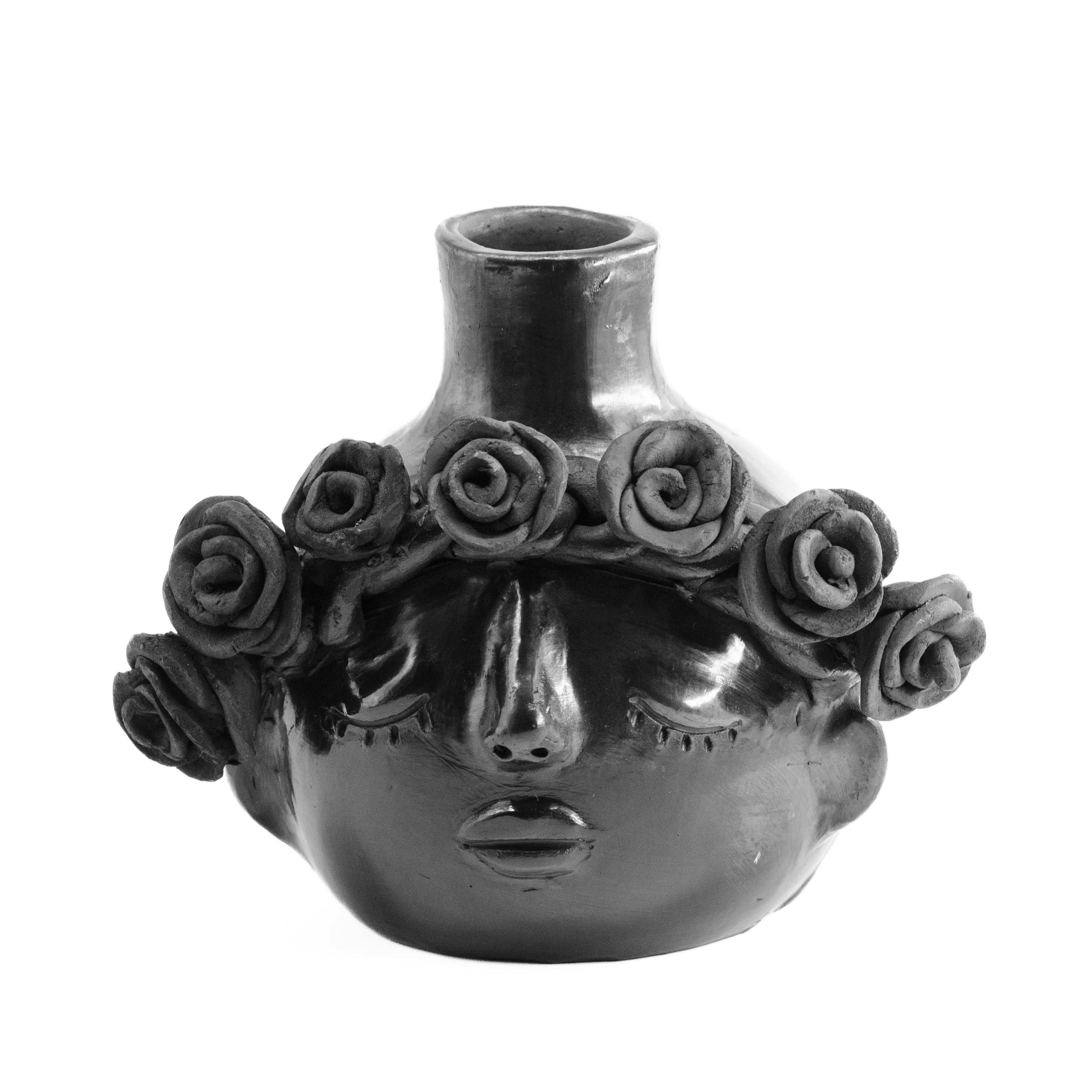 Barro Negro Reina Candle Holder
