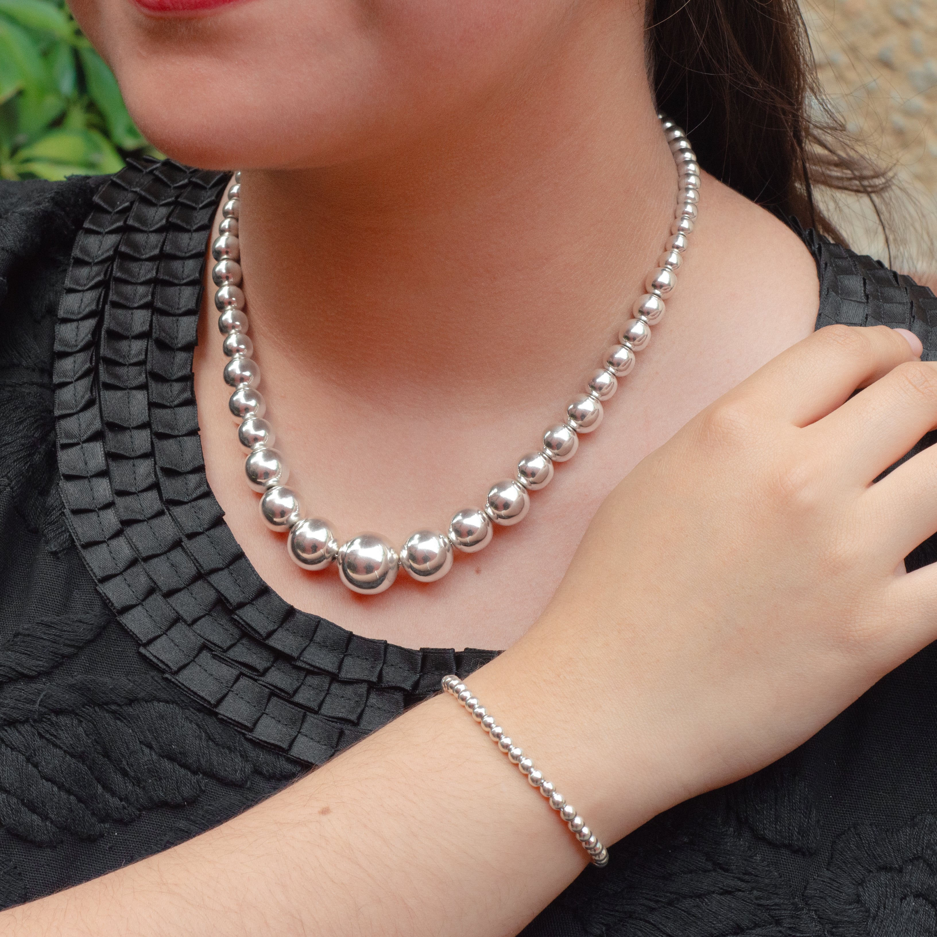 Sterling Silver Bolitas Bracelet