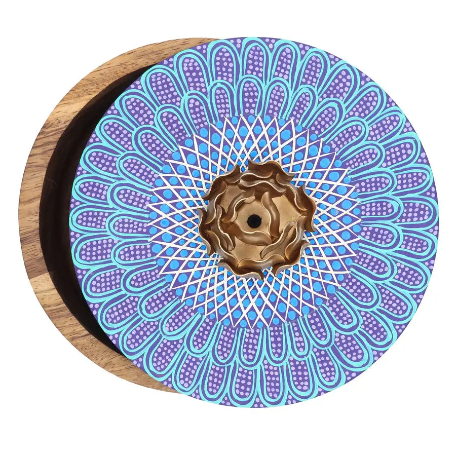 Hand-painted Parota Solid Wood Kitchen Tortillero/Basket