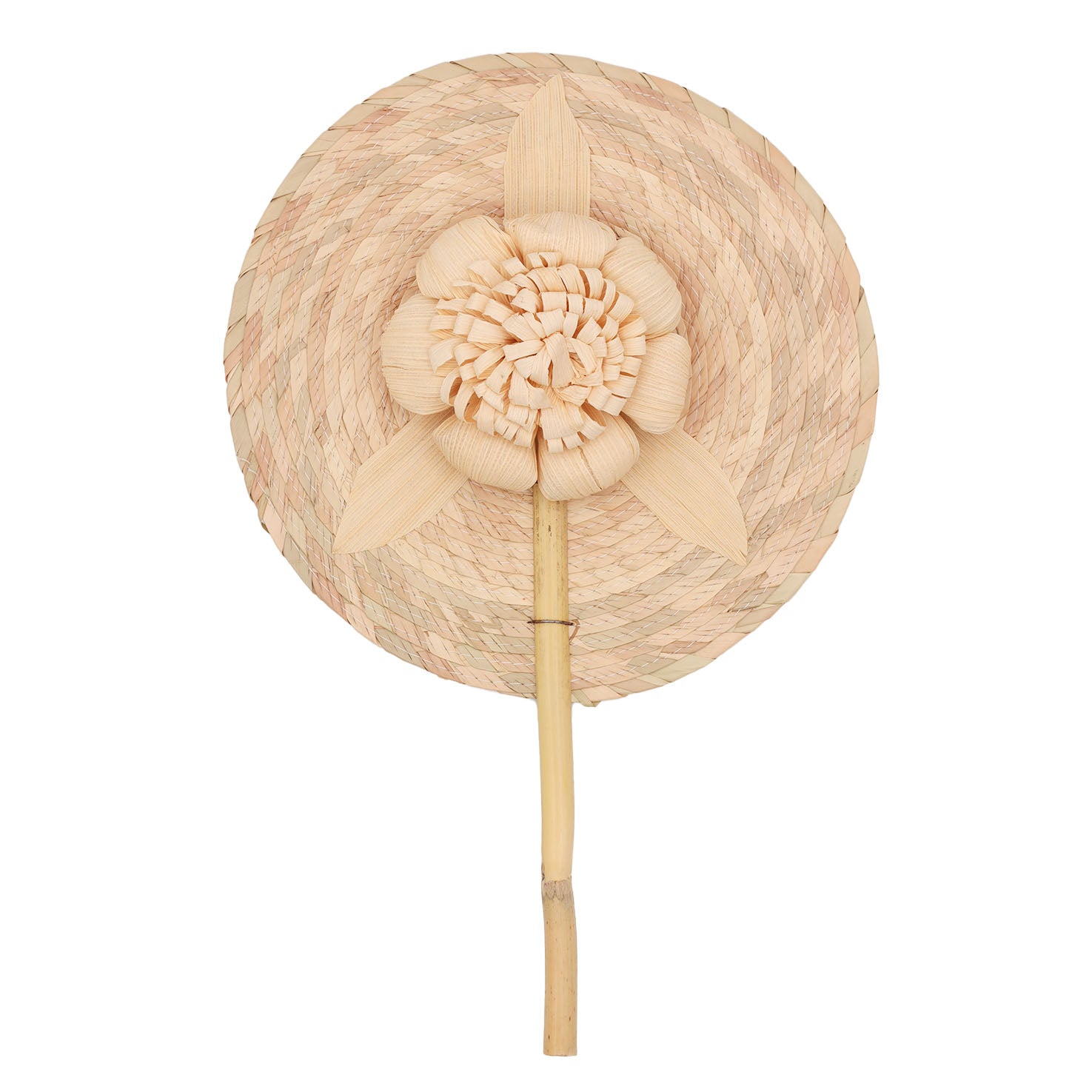 Natural Handwoven Palm Hand Fan