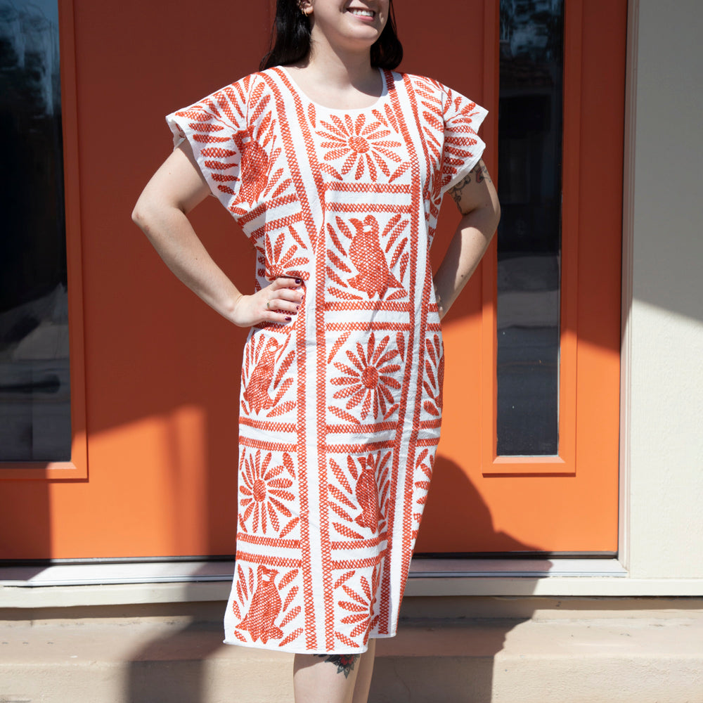 Stitched Palmita Hand-Embroidered Huipil Dress