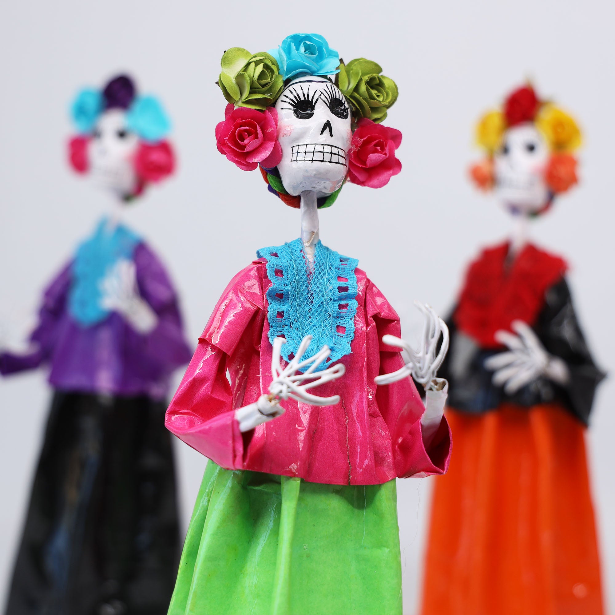 Papier-Mâché Frida Catrina Sculpture