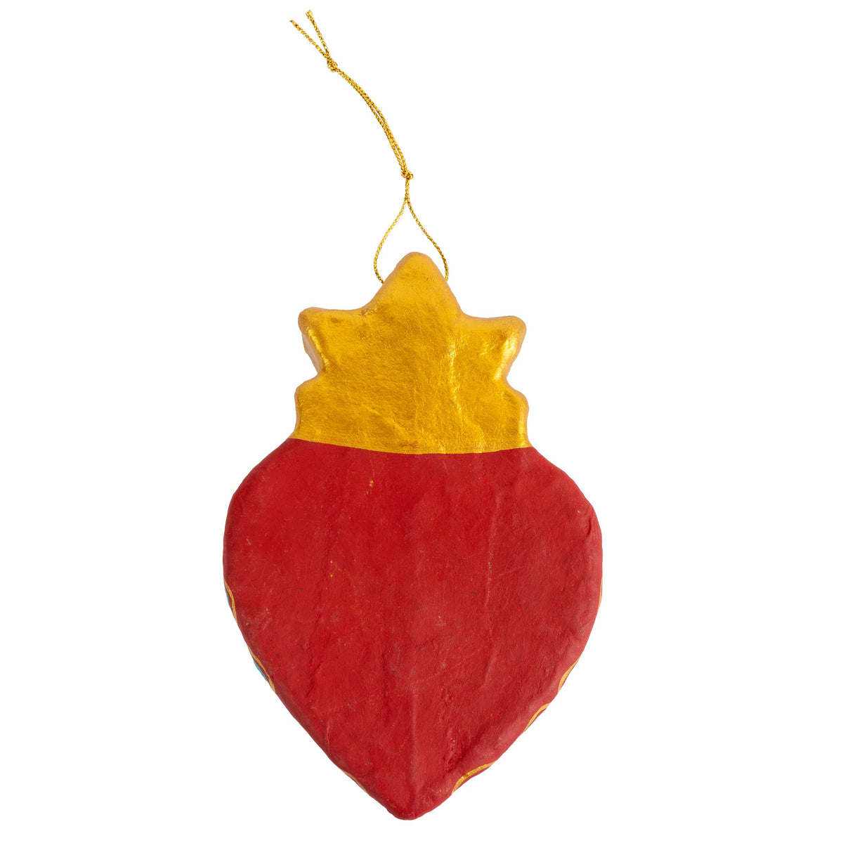 Papier Mâche Corazón Ornament