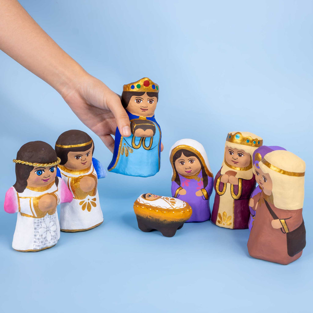 Papier Mâche Nativity Scene