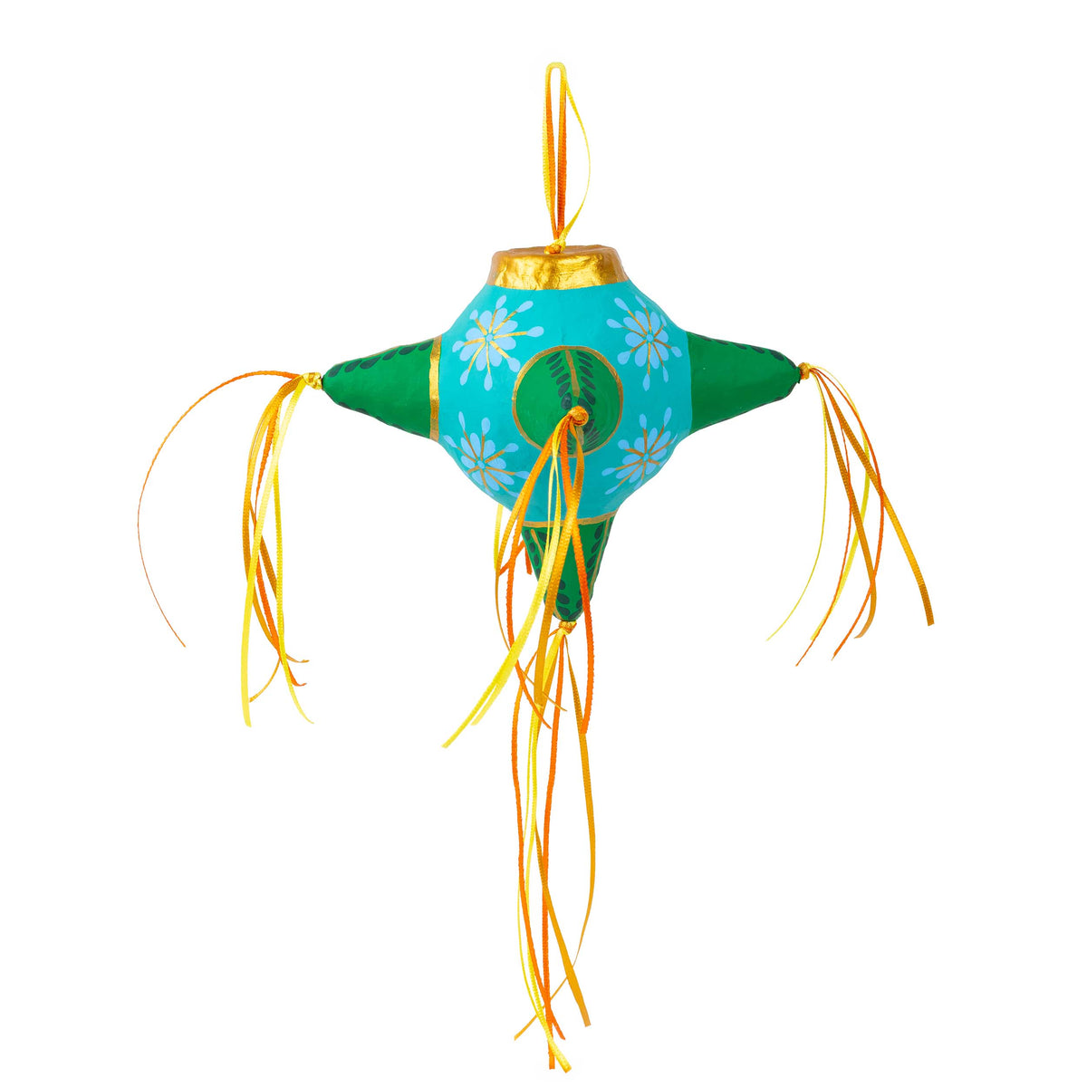 Papier Mǎche Estrella Piñata Ornaments with Tassels