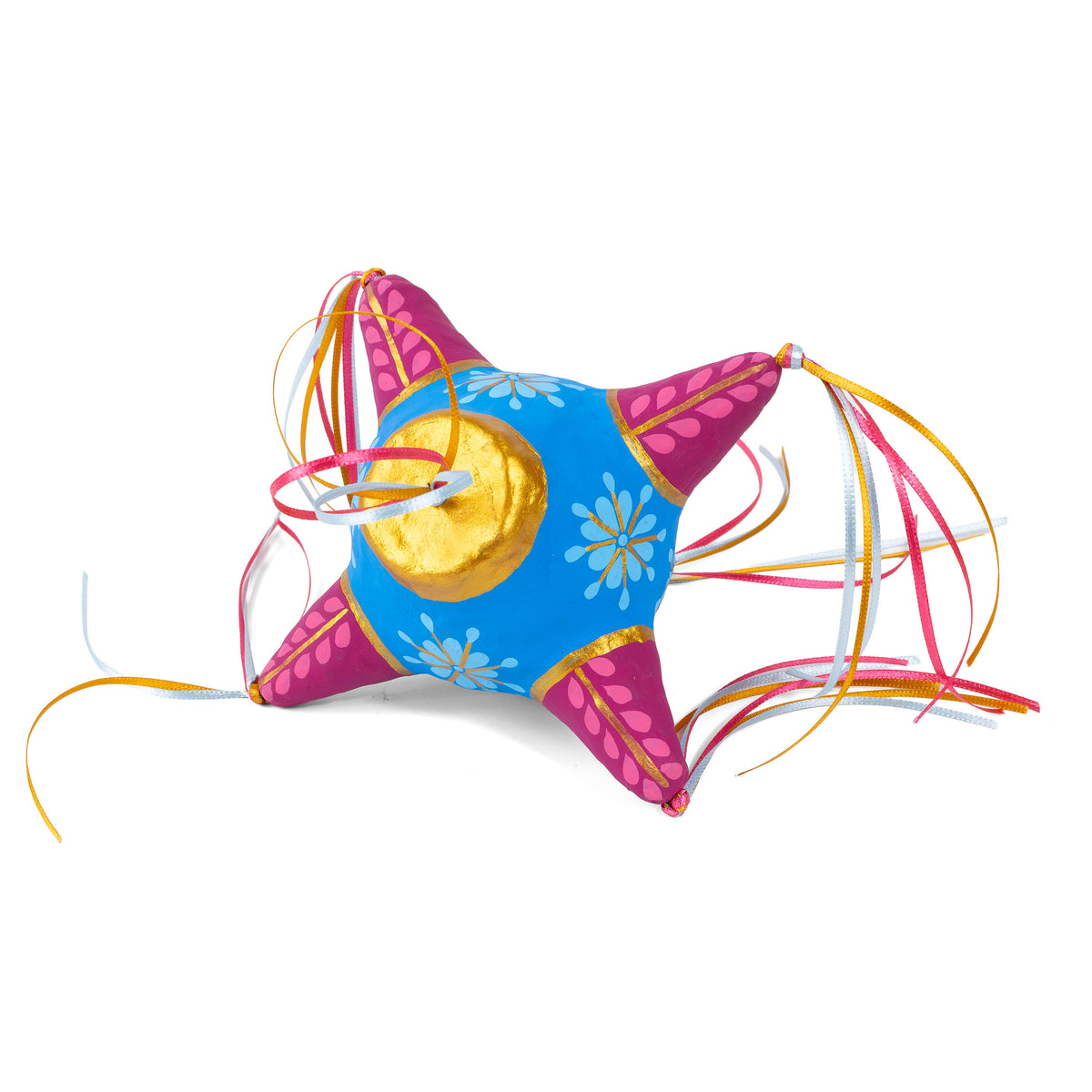 Papier Mǎche Estrella Piñata Ornaments with Tassels
