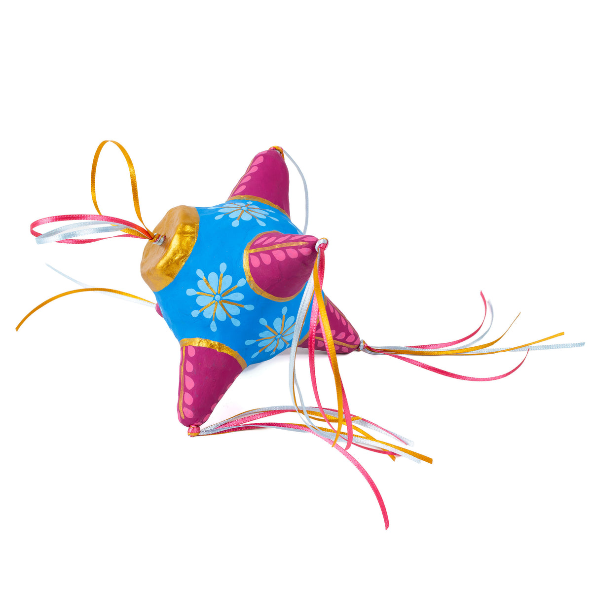 Papier Mǎche Estrella Piñata Ornaments with Tassels