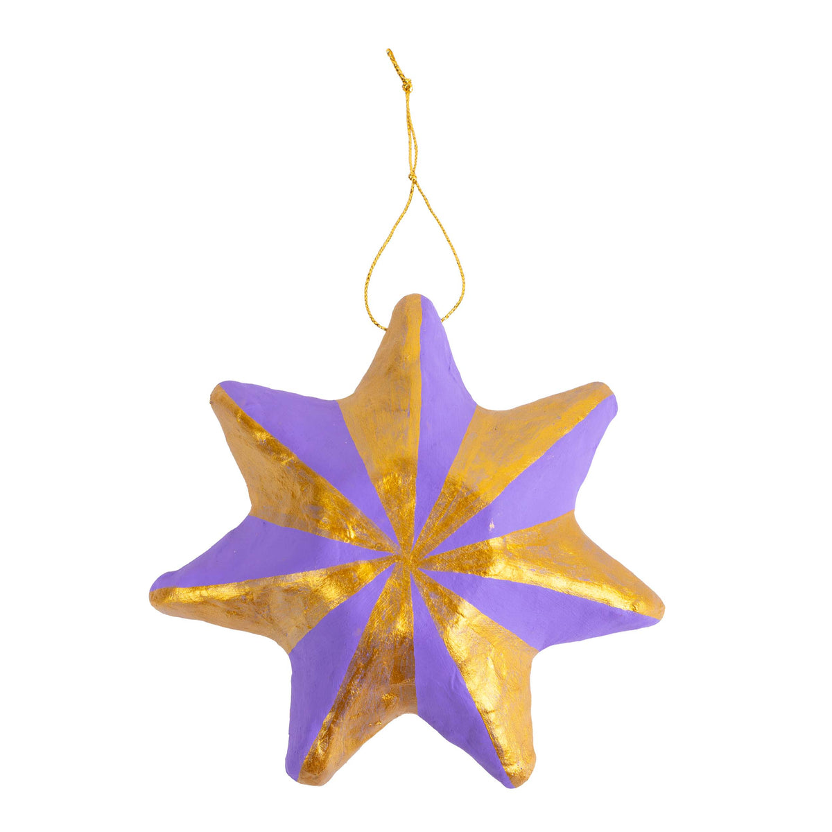 Papier Mǎche Golden Estrellita Ornament