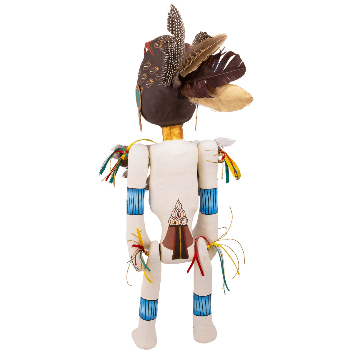 Papier-Mâché Calaca Skeleton Eagle Warrior Sculpture