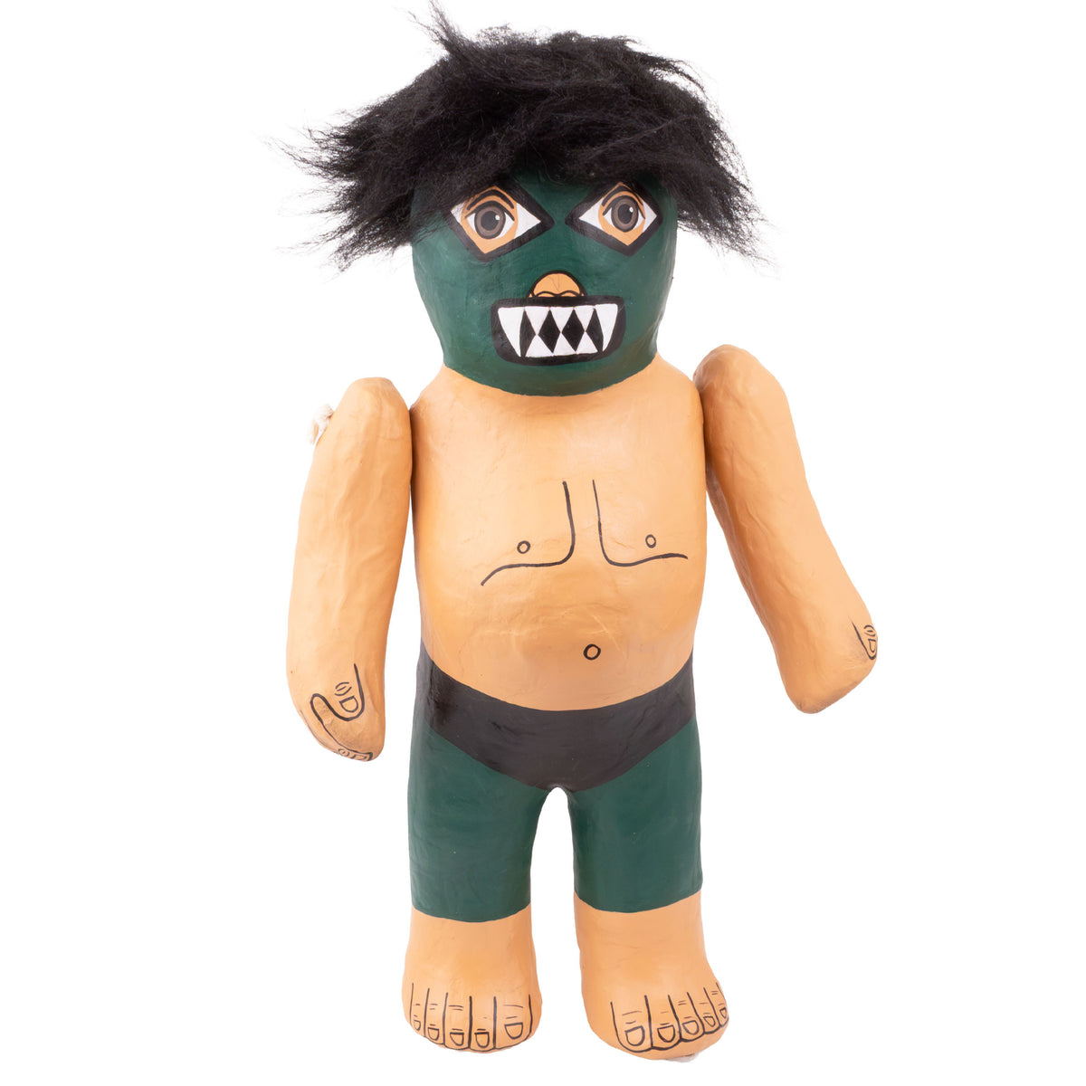 Papier-Mâché Luchadores Dolls Sculptures