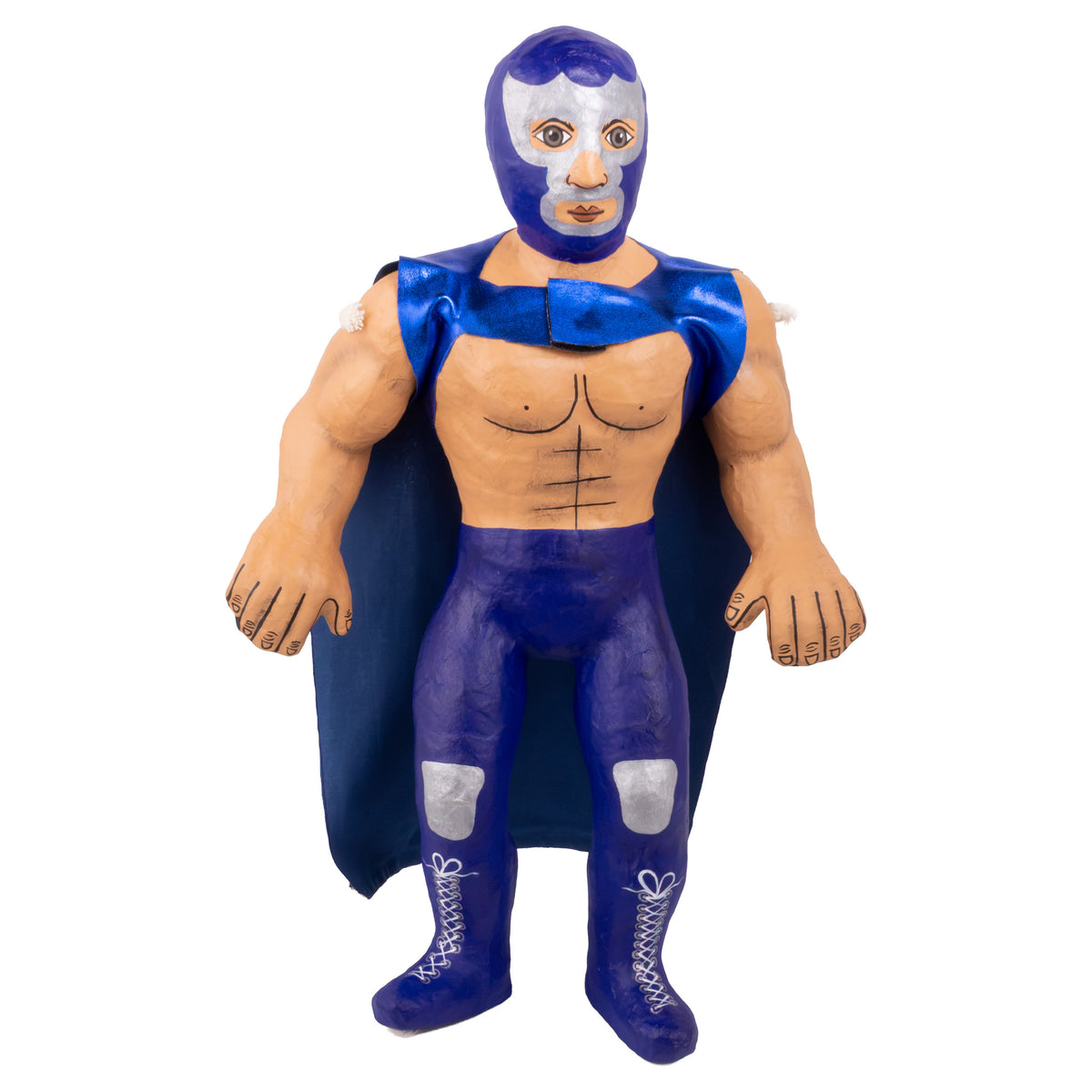 Papier-Mâché Luchadores Dolls Sculptures