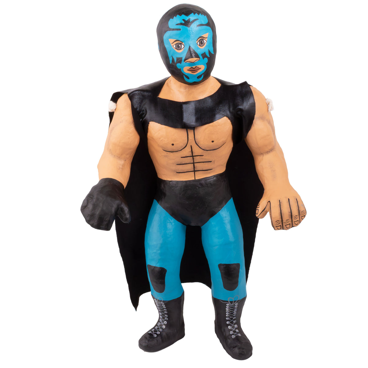Papier-Mâché Luchadores Dolls Sculptures