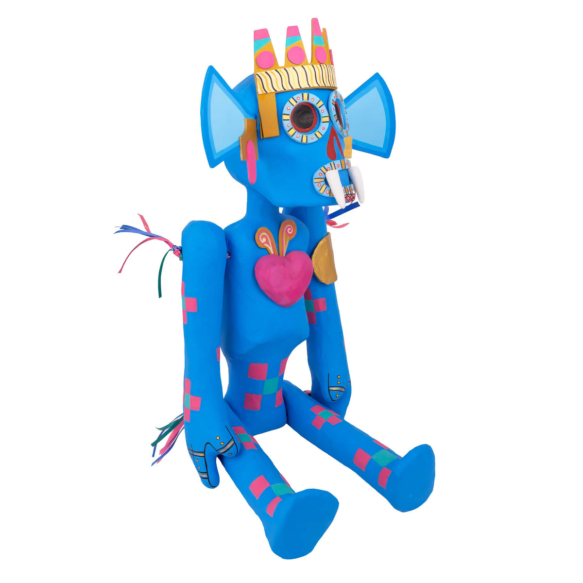 Papier-Mâché Tláloc Sculpture