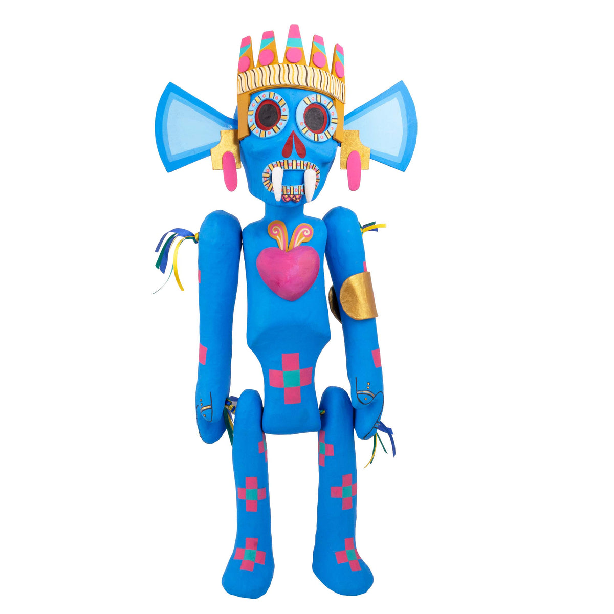 Papier-Mâché Tláloc Sculpture