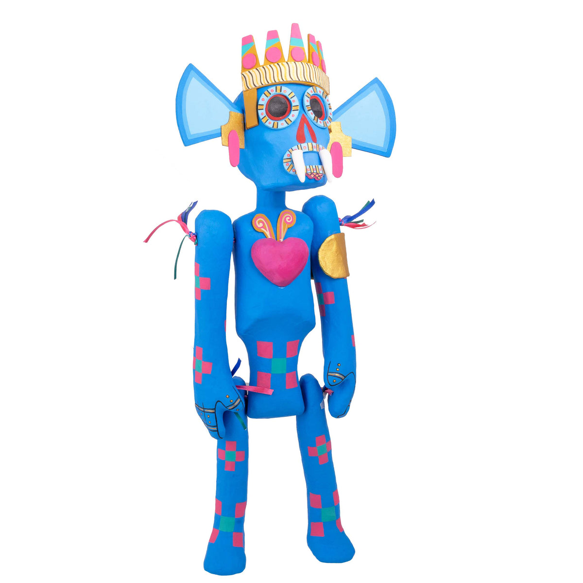 Papier-Mâché Tláloc Sculpture