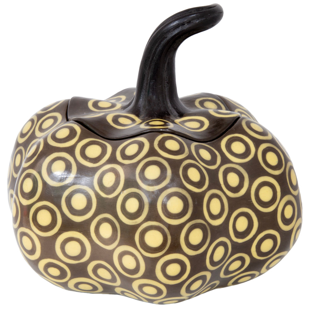 Zinepécuaro Colored Clay Pumpkin with Lid
