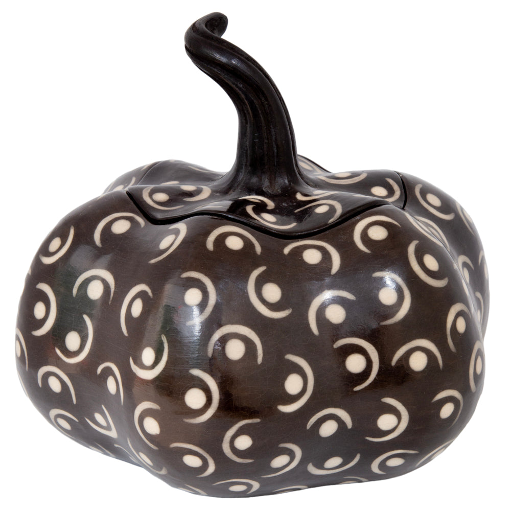 Zinepécuaro Colored Clay Pumpkin with Lid