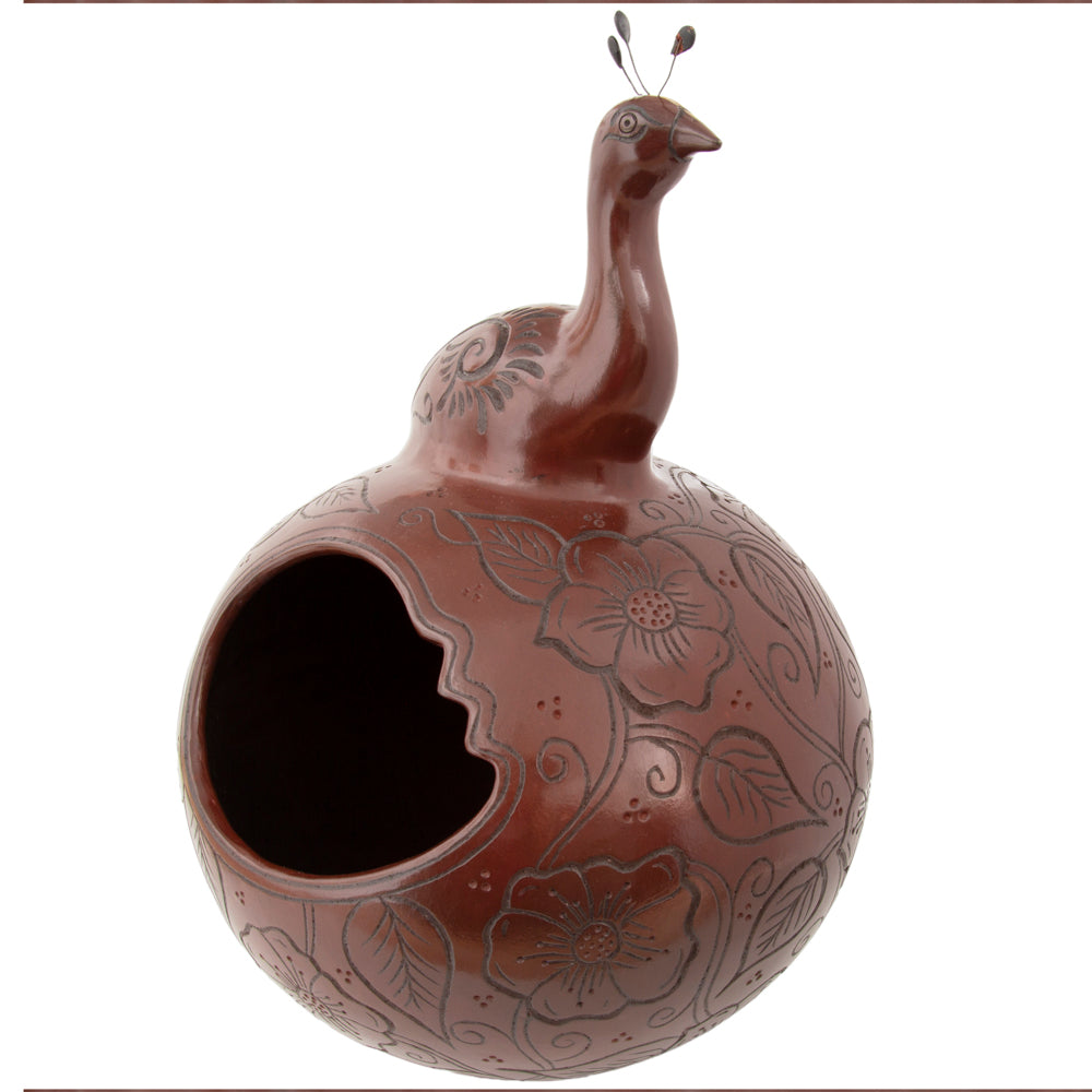 Zinapécuaro Large Peacock Bowl Sculpture