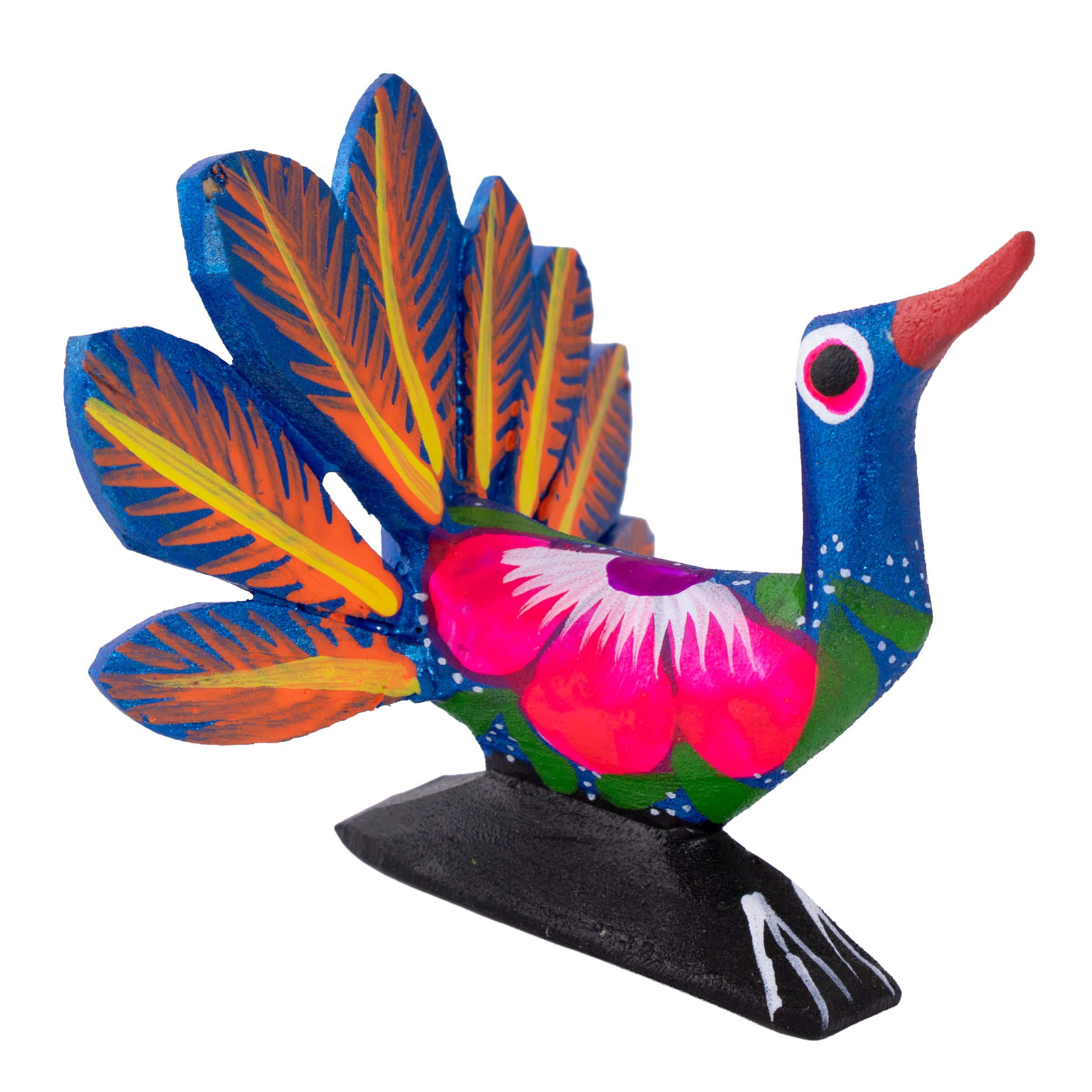 Hand Painted Turkey Bird Wooden Figurine