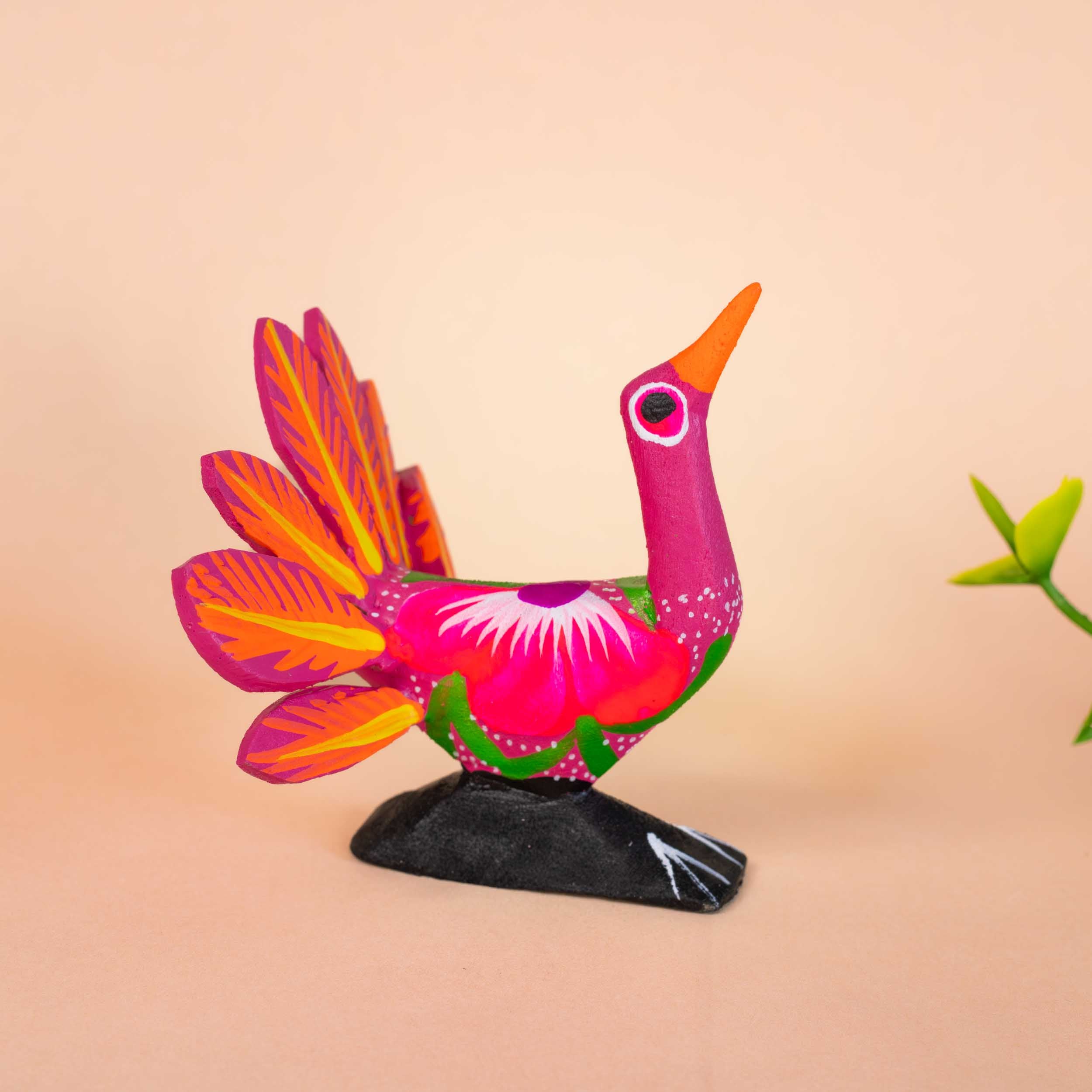 Hand Painted Turkey Bird Wooden Figurine