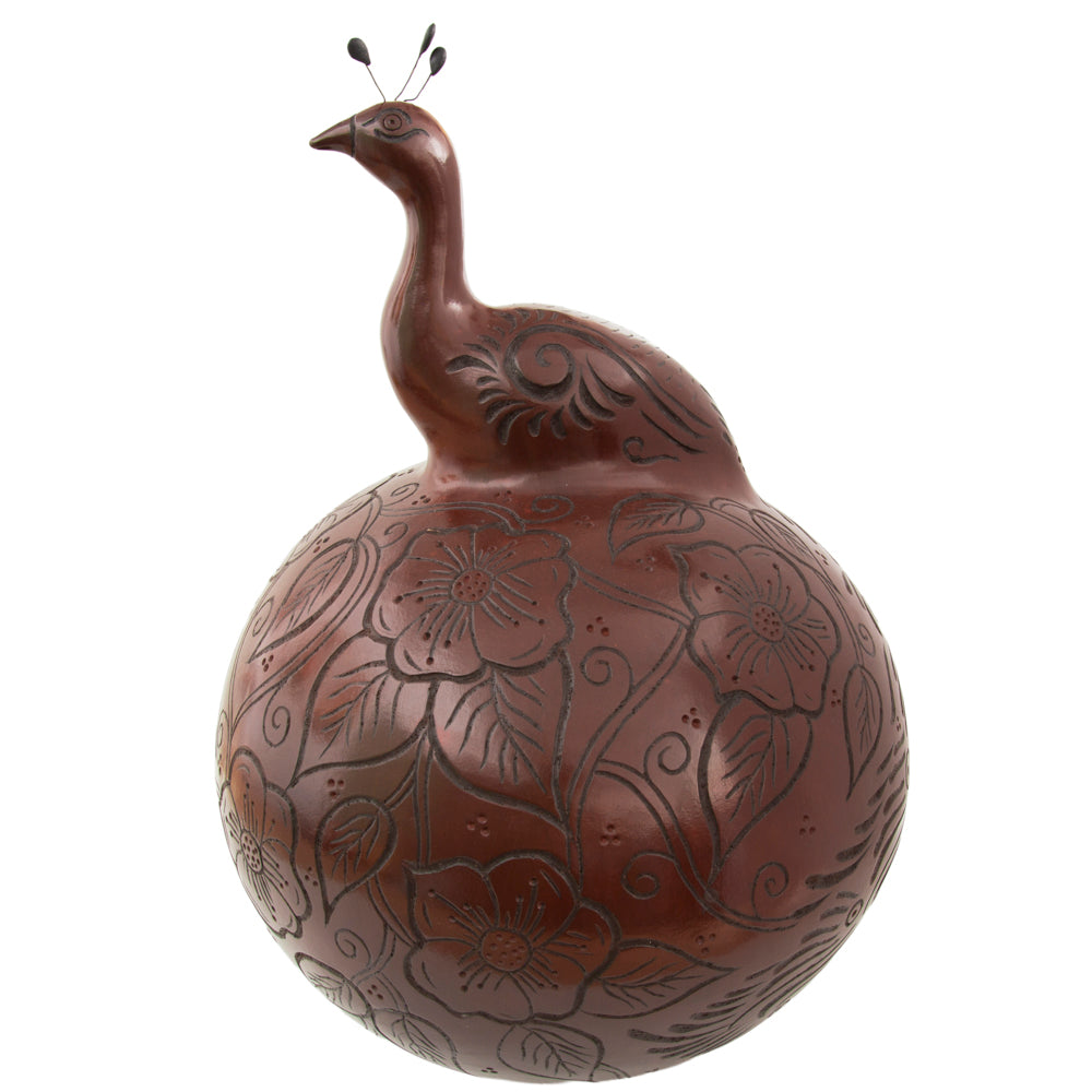 Zinapécuaro Large Peacock Bowl Sculpture