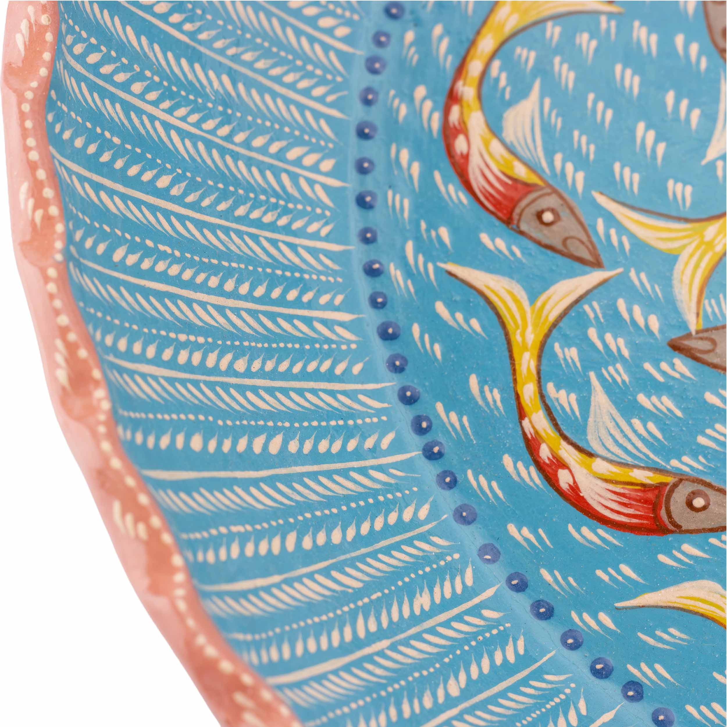 Peces de Capula Twisting Rim Round Tray