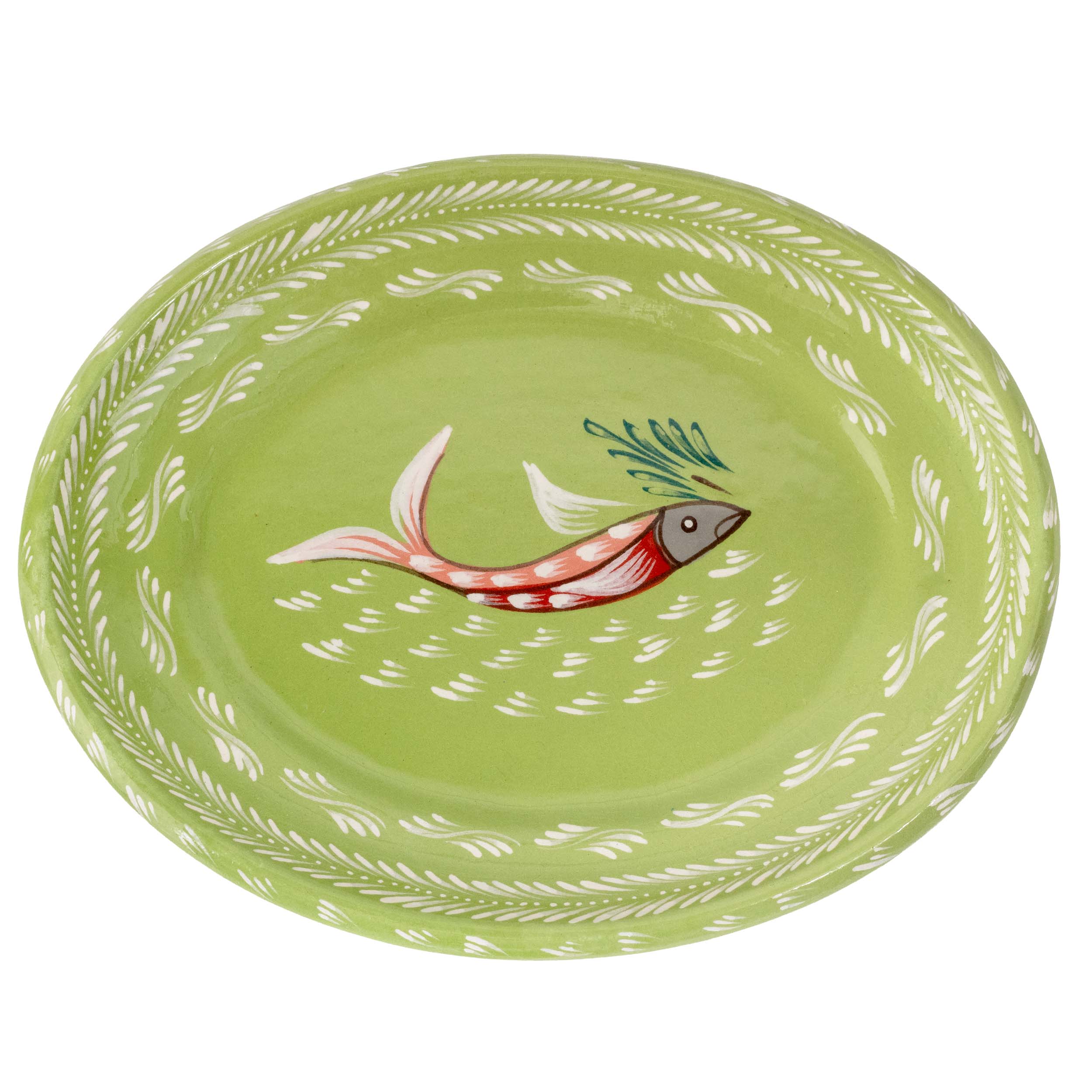Capula Hand-Painted Pesacadito Medium Oval Dish