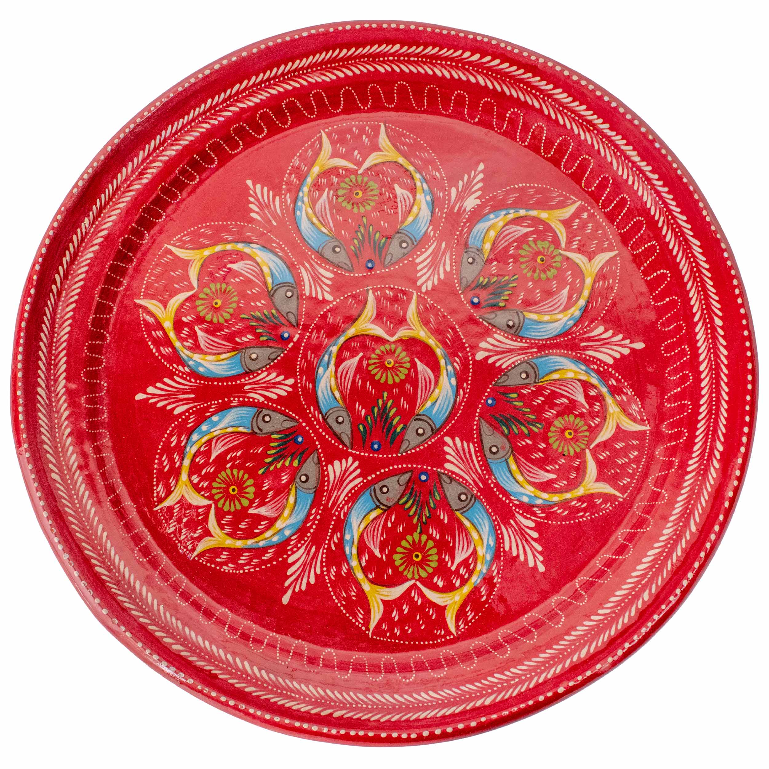 Peces de Capula Medium Serving Platter with Mandala