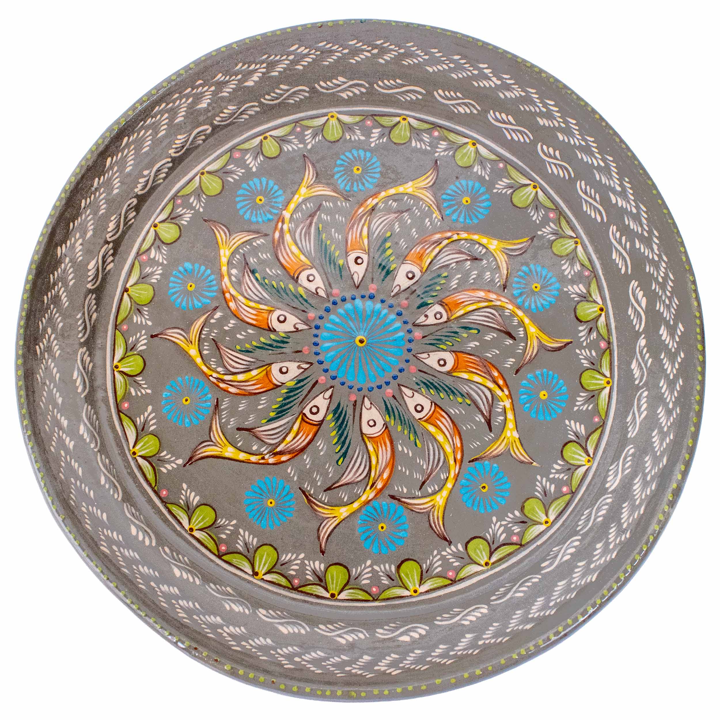 Peces de Capula Medium Serving Platter with Mandala
