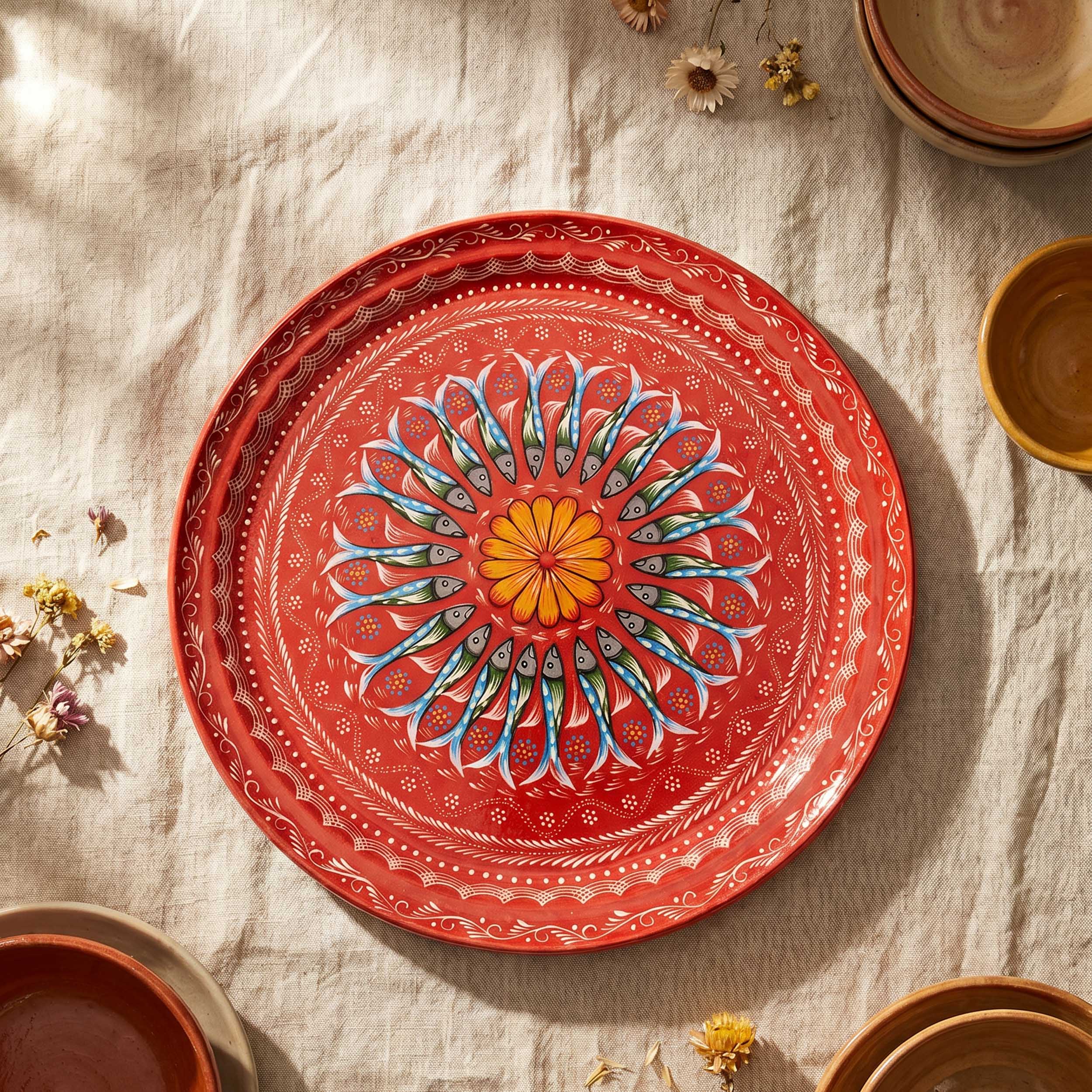 Peces de Capula Mandala Large Serving Platter