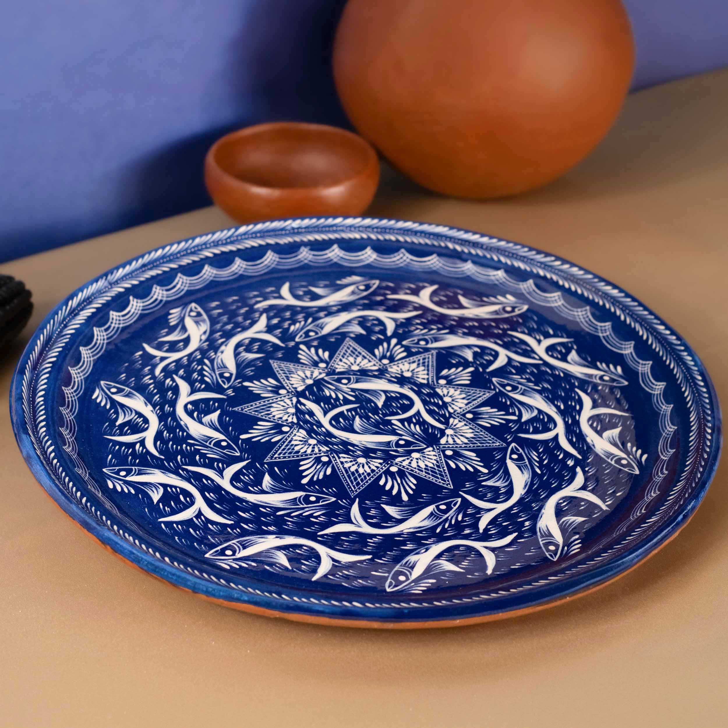 Peces de Capula Mandala Large Serving Platter