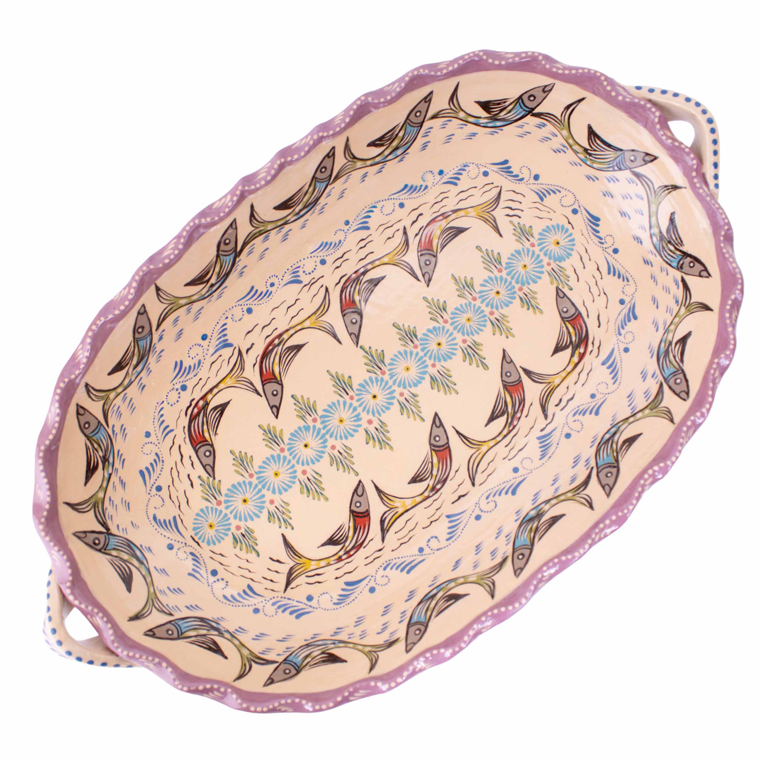 Peces de Capula Twisting Rim Rectangular Tray