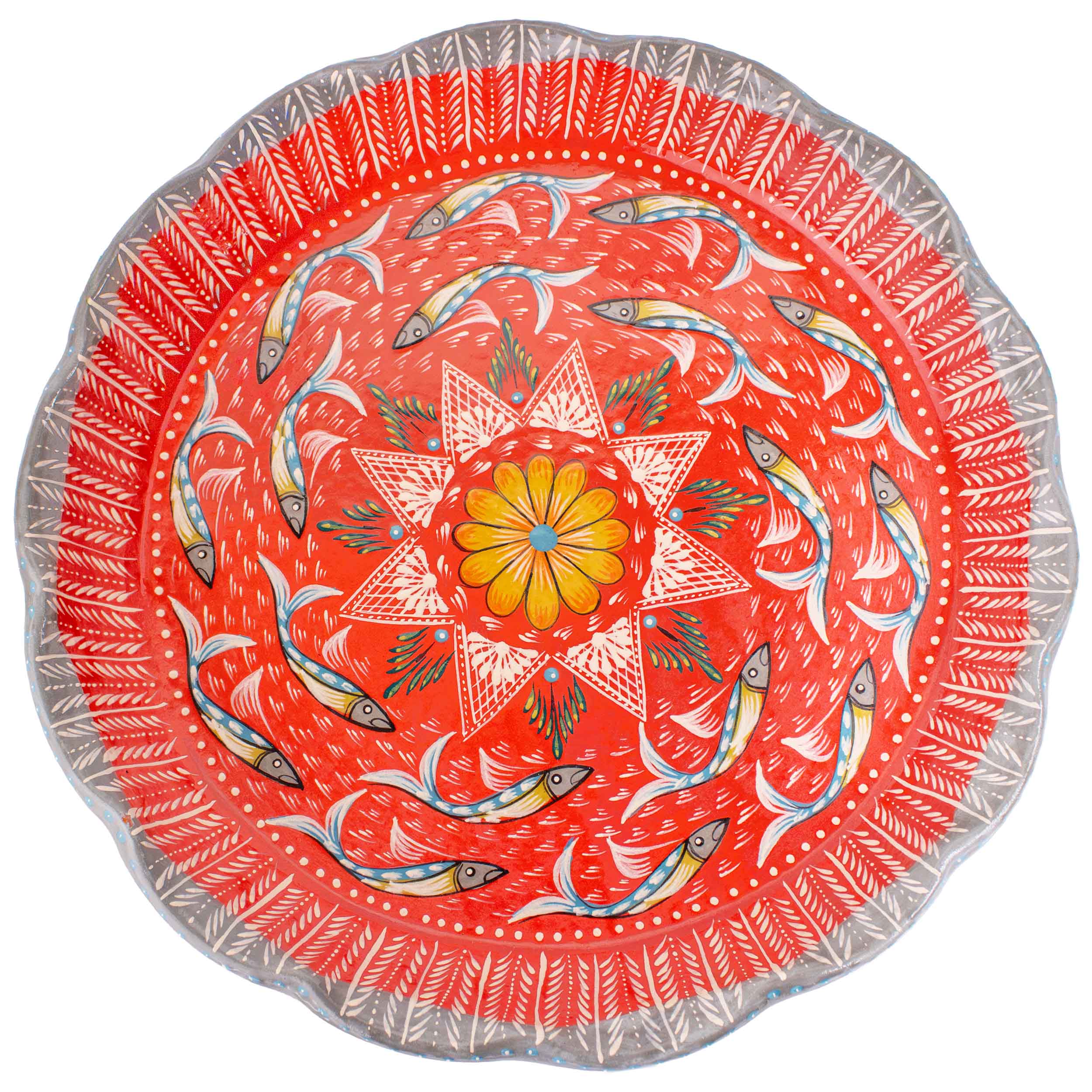 Peces de Capula 13" Scalloped Serving Platter