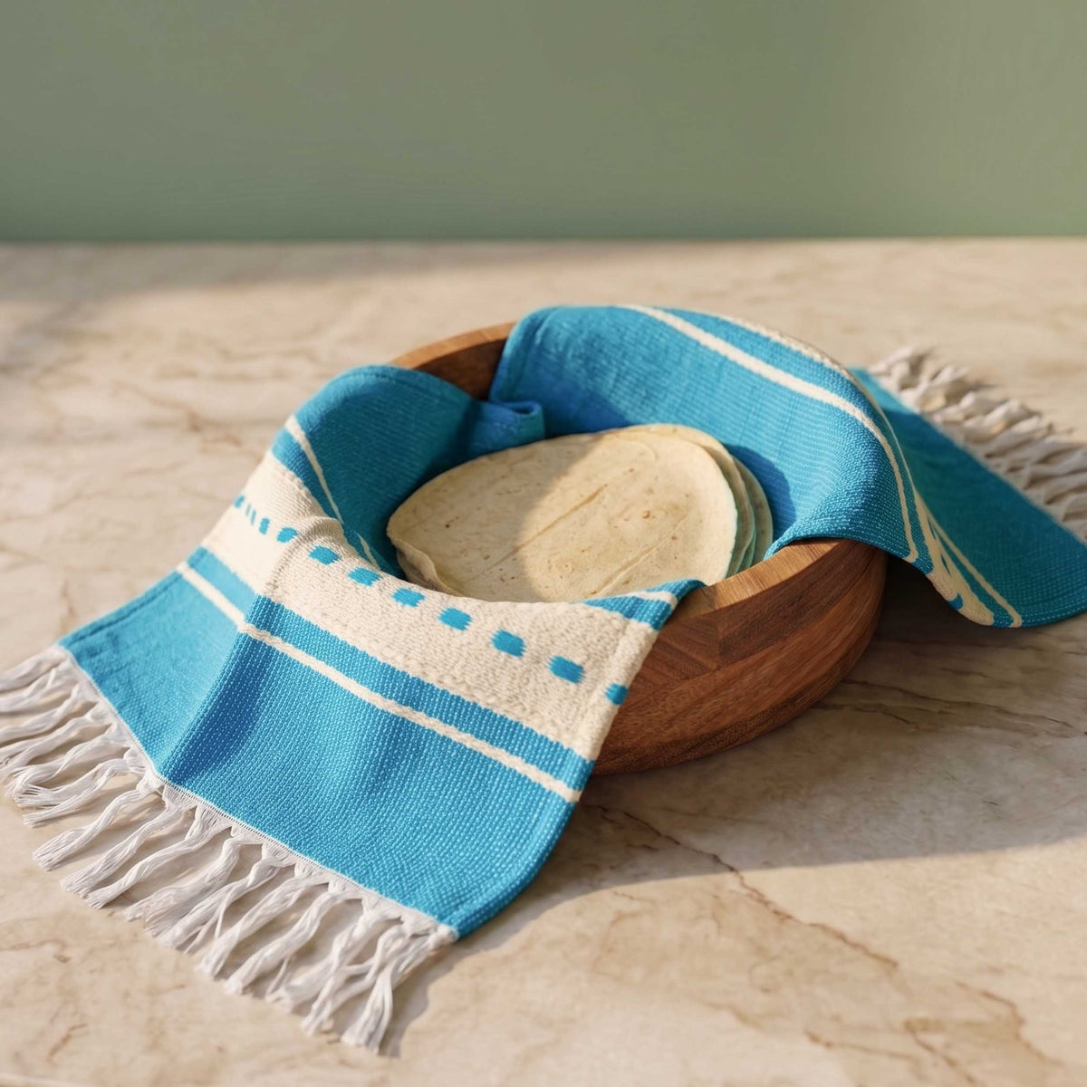 Pedal Loom Frayed Ends Tea Towel