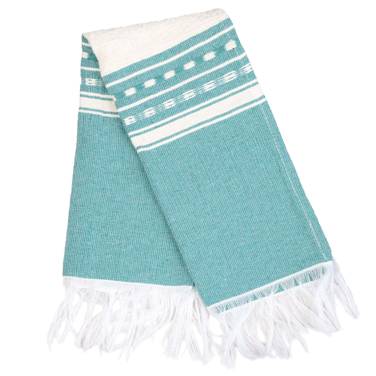 Pedal Loom Frayed Ends Tea Towel