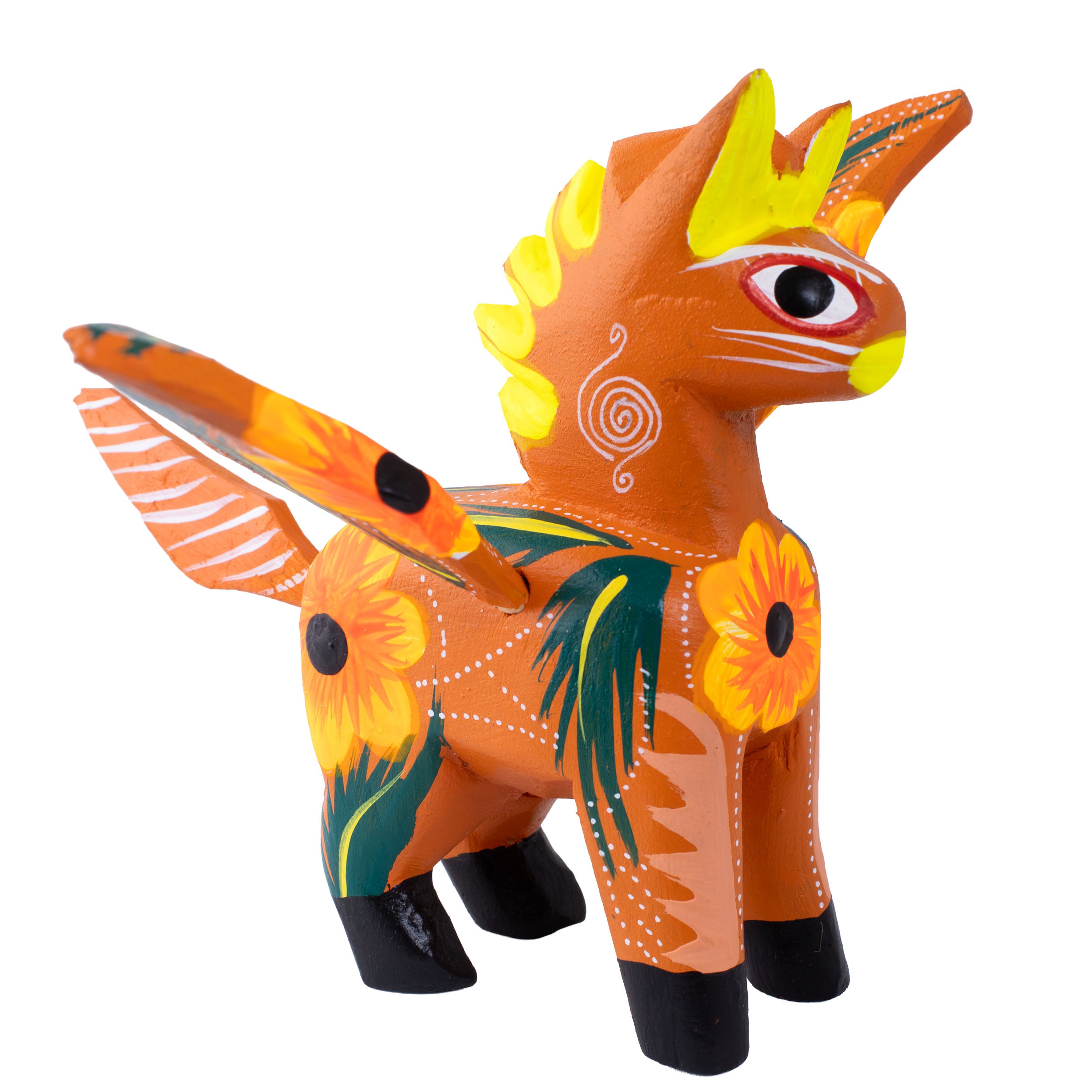 Large Hand Painted Pegasus Wooden Alebrije