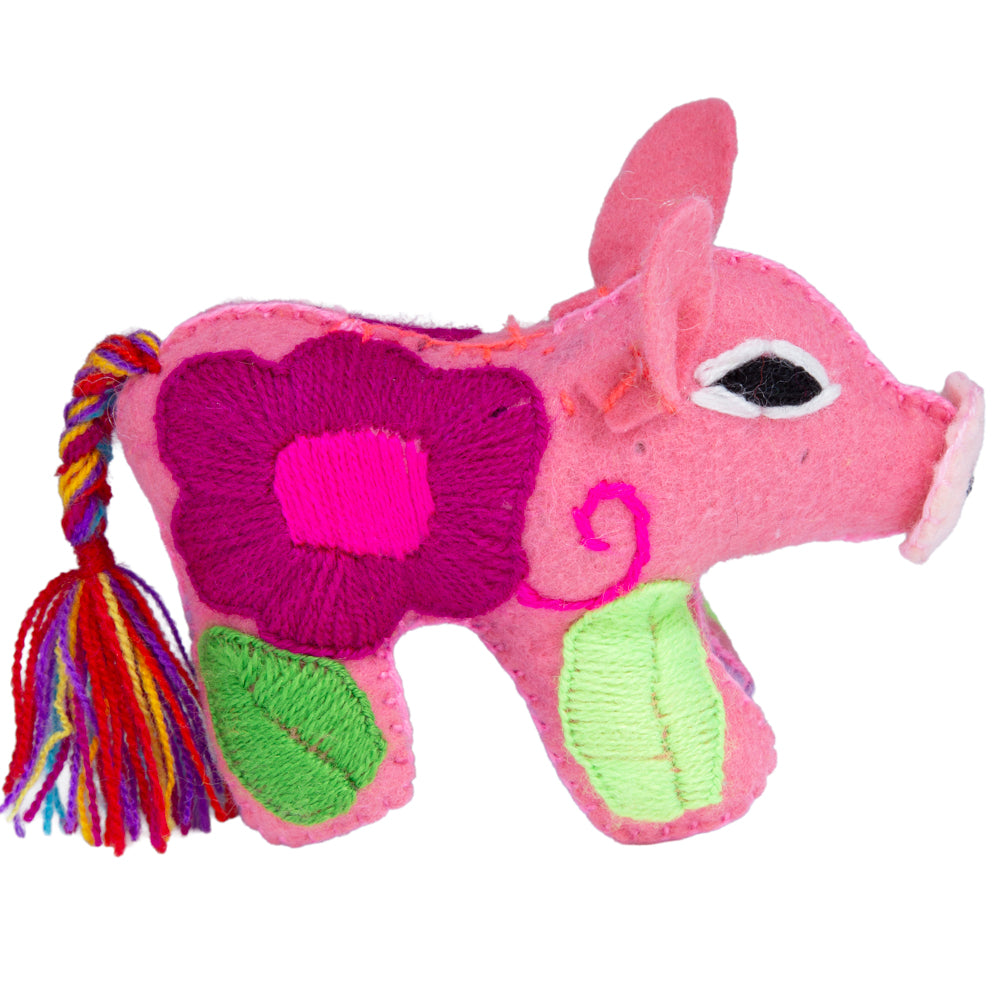 Cochinito Hand-Embroidered Stuffed Animal