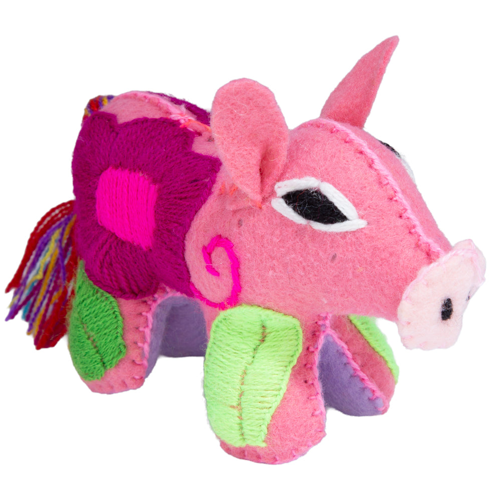 Cochinito Hand-Embroidered Stuffed Animal
