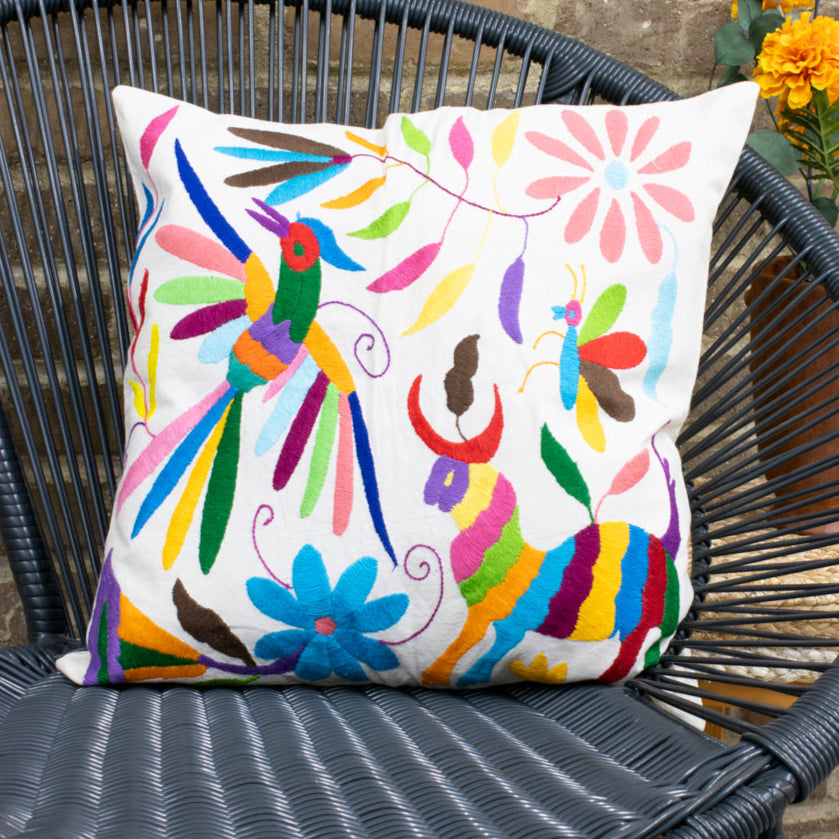 Otomí Hand-Embroidered Pillow Covers