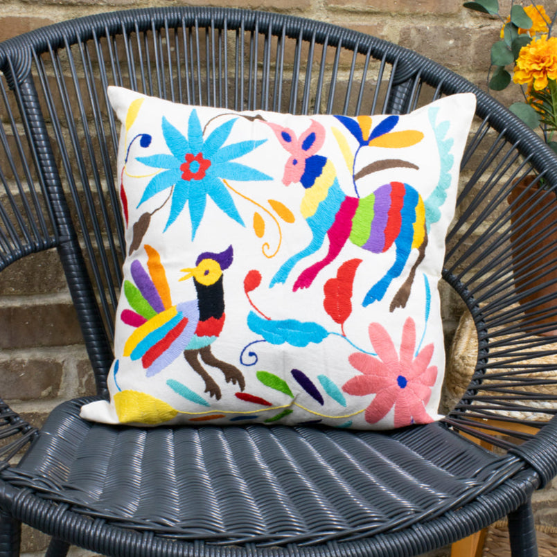 Otomí Hand-Embroidered Pillow Covers