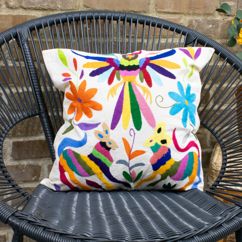 Otomí Hand-Embroidered Pillow Covers