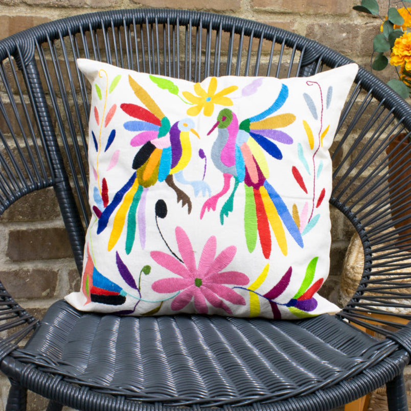 Otomí Hand-Embroidered Pillow Covers