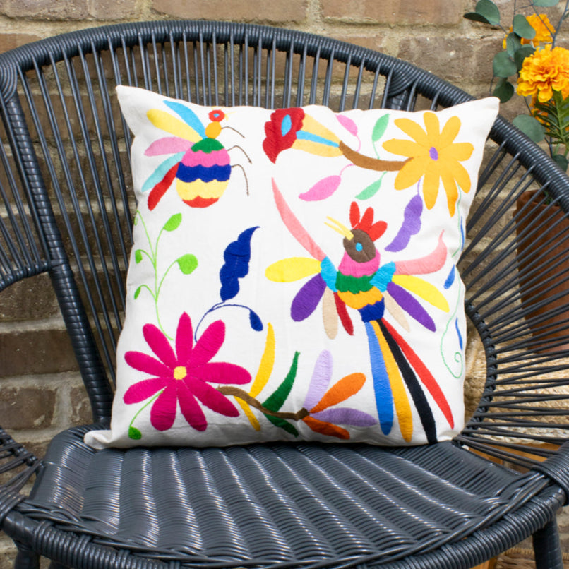 Otomí Hand-Embroidered Pillow Covers