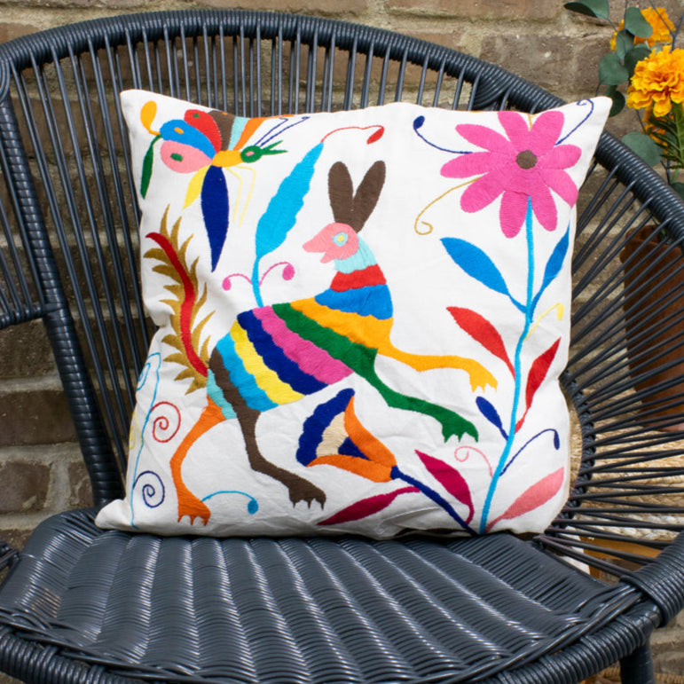 Otomí Hand-Embroidered Pillow Covers