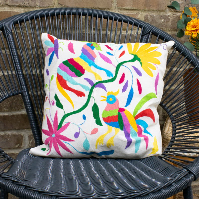 Otomí Hand-Embroidered Pillow Covers