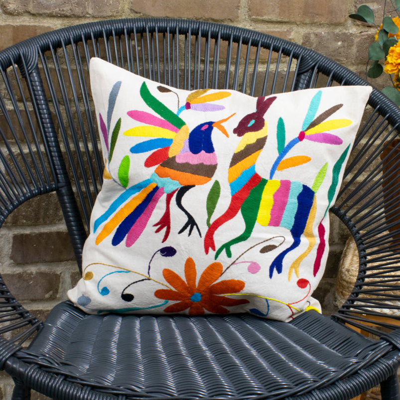 Otomí Hand-Embroidered Pillow Covers