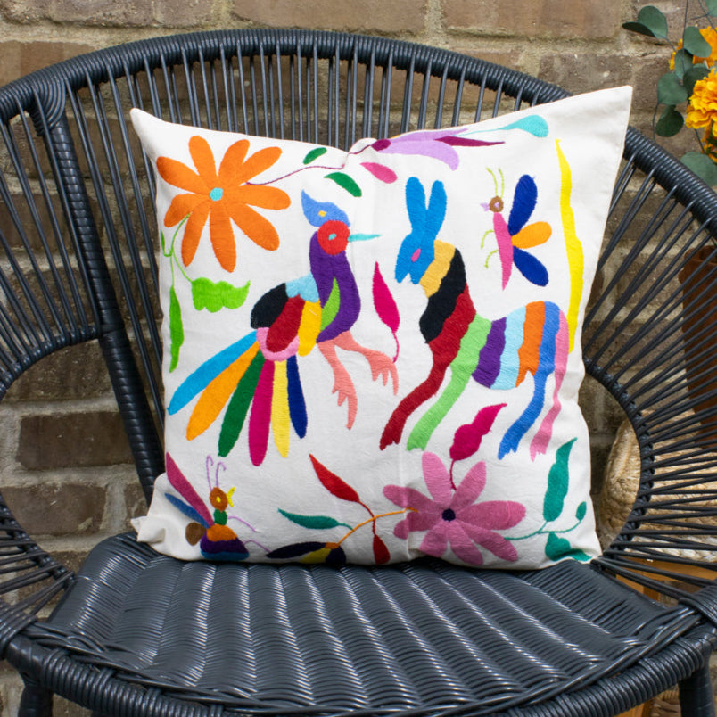 Otomí Hand-Embroidered Pillow Covers