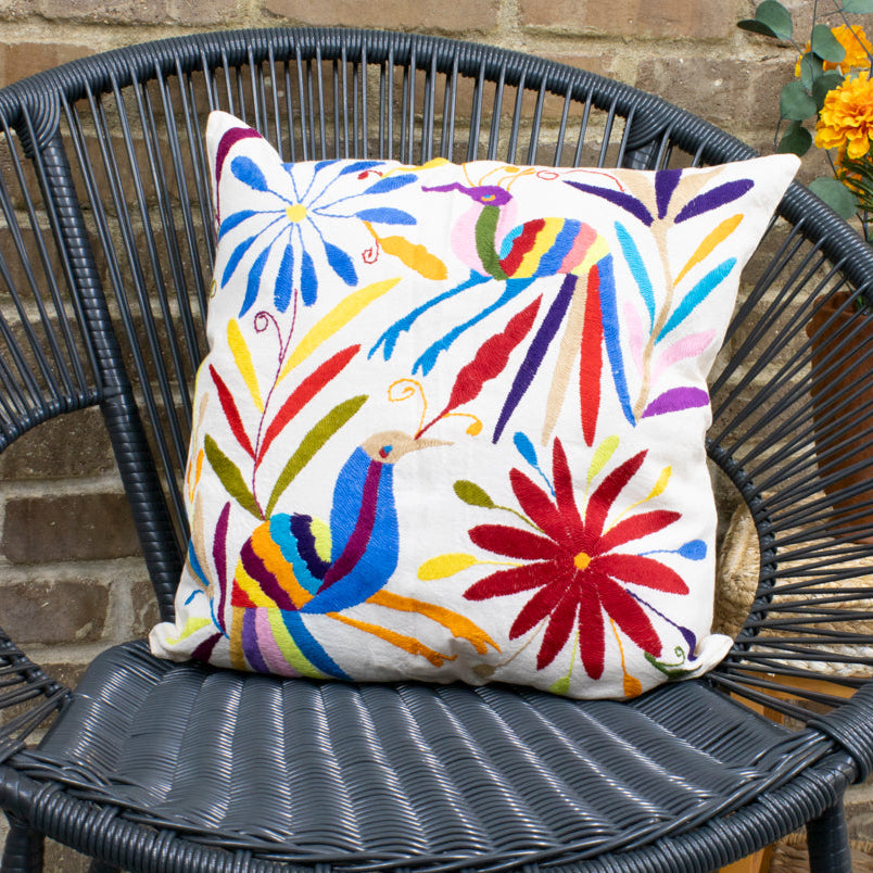 Otomí Hand-Embroidered Pillow Covers