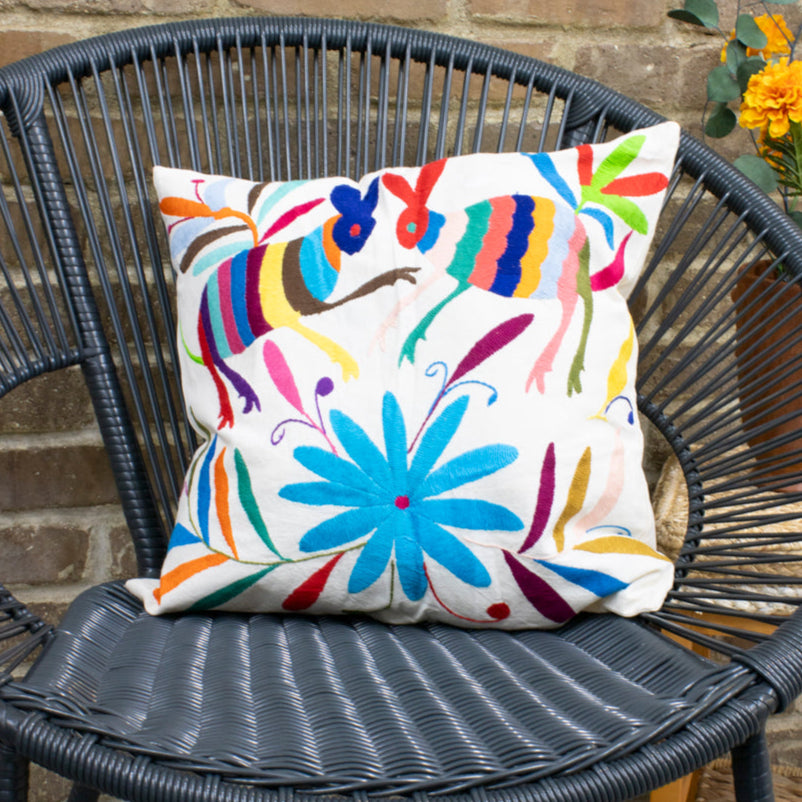 Otomí Hand-Embroidered Pillow Covers