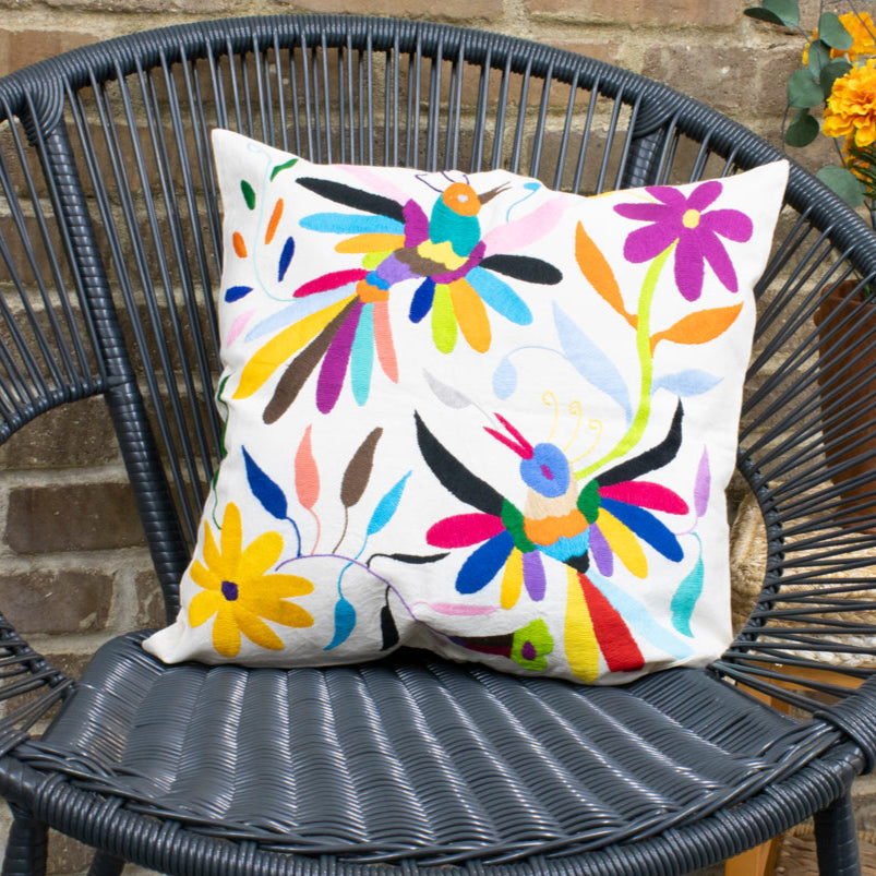 Otomí Hand-Embroidered Pillow Covers